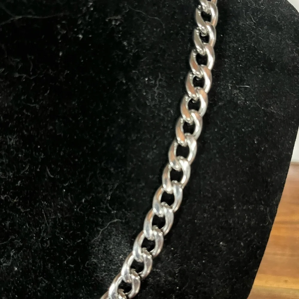 Men's Silver Chain Necklace about 21